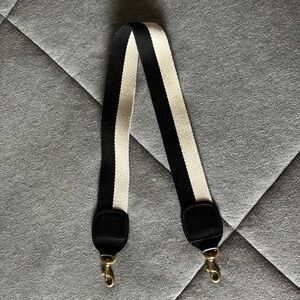 Clare V Black and Cream Shoulder Bag Strap